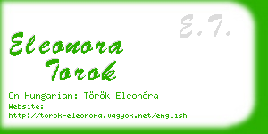 eleonora torok business card