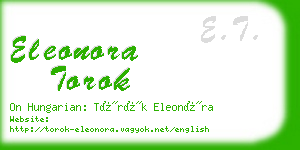 eleonora torok business card